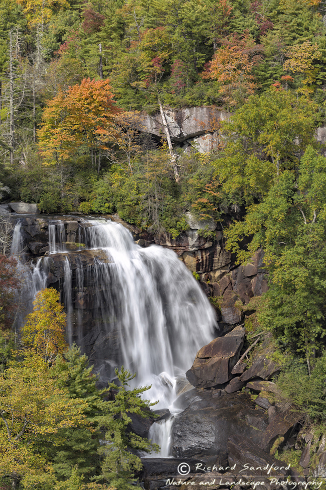 Whitewater Falls Fall Foliage – Fine Art Nature Photography